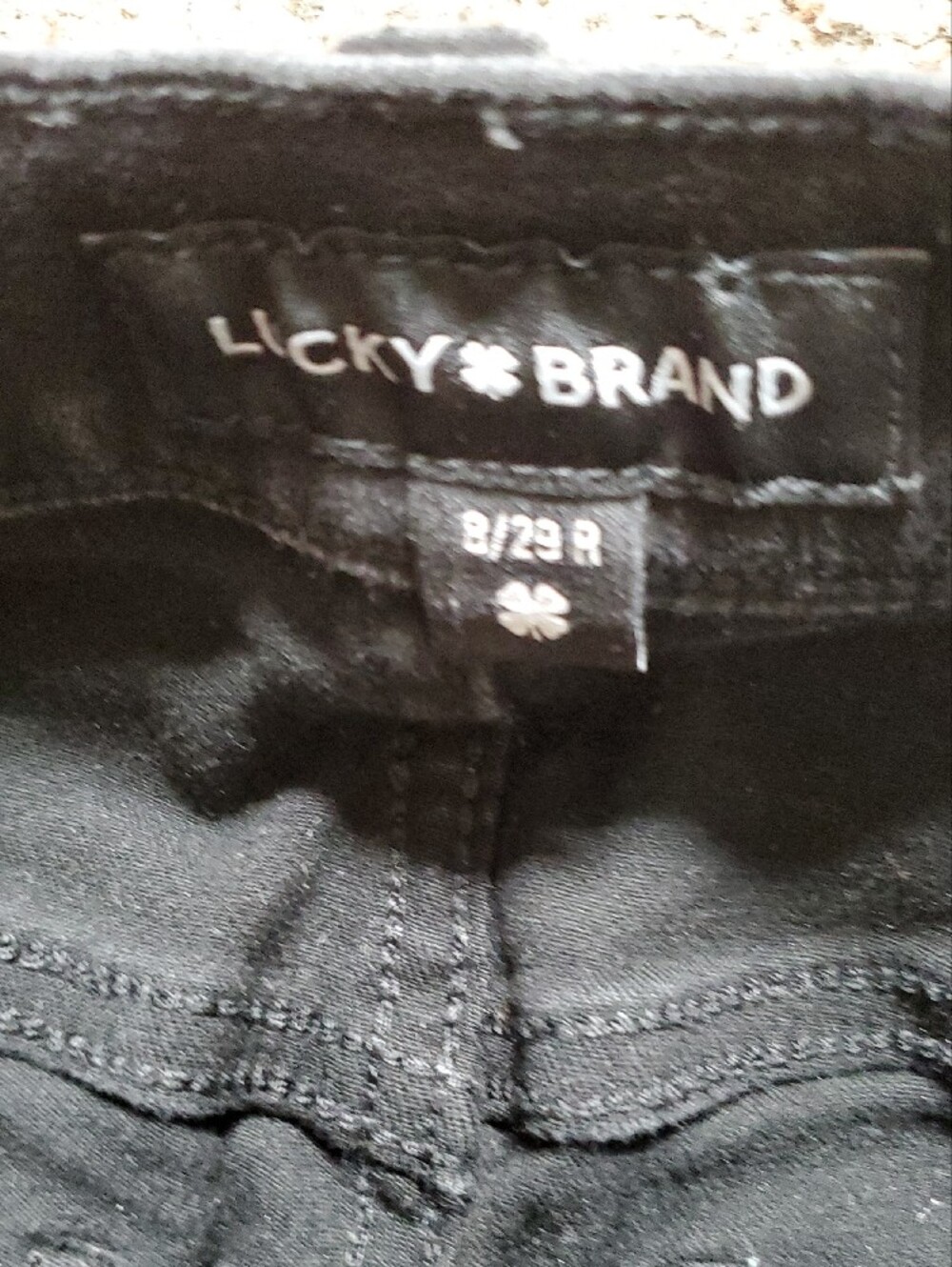 Lucky Brand Women's Black Button-Fly Stevie High Rise Flare Jeans Size 8 - Picture 7 of 13